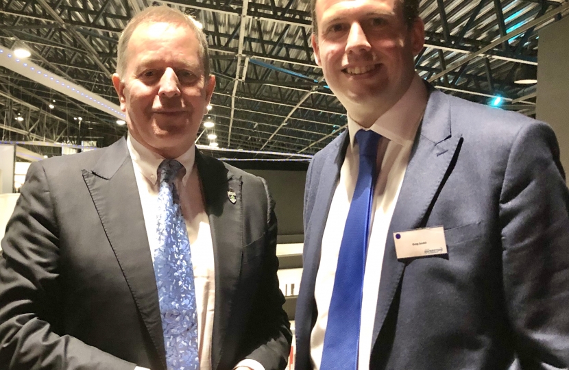 Greg Smith MP with former F1 driver and SkyF1 commentator Martin Brundle at Silverstone