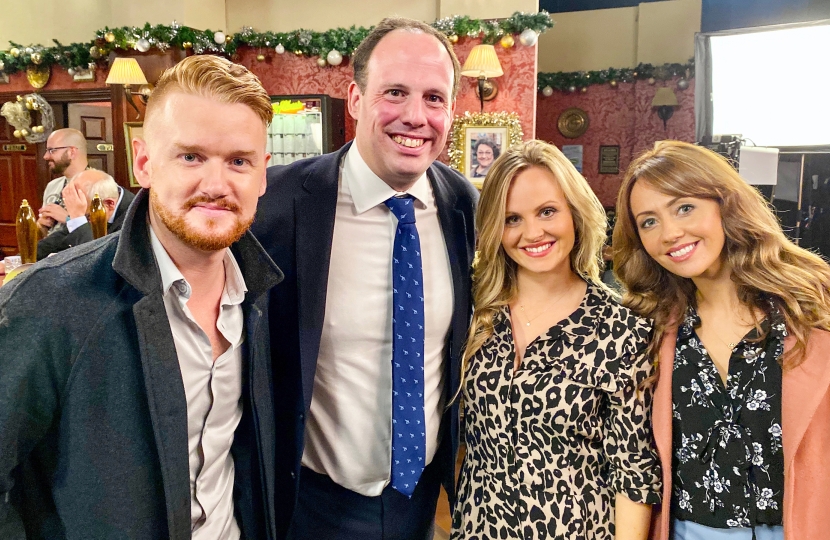 Greg on the Coronation Street set in 2019.