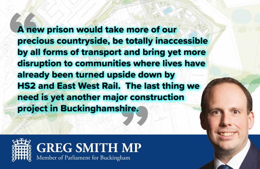 Greg submits objections to formal new prison consultation