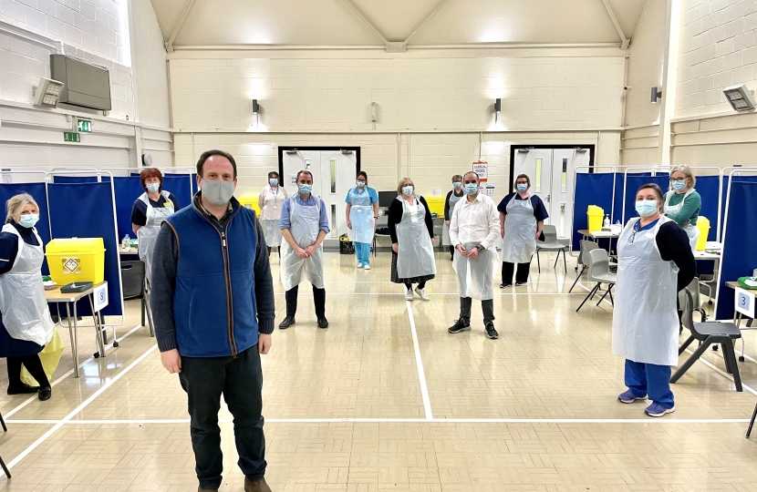 Greg at the Princes Risborough Vaccination Centre.