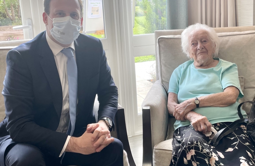 Greg visits local hero - 105 year old Hilda Duncombe