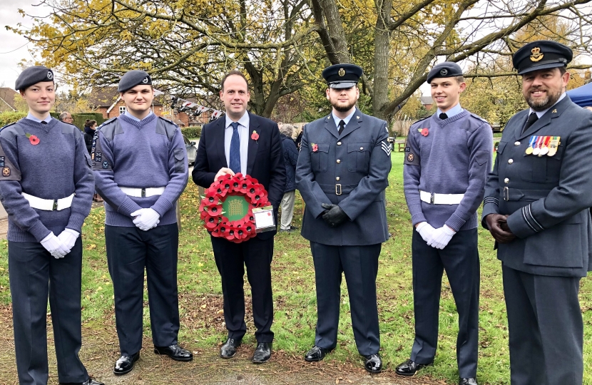 Greg unveils new memorial remembering RAF Stoke Hammond