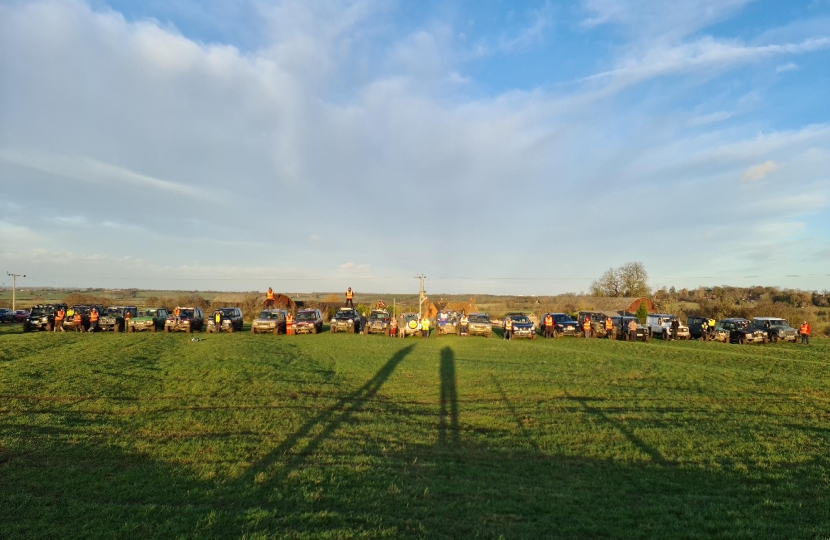 Greg with BORG volunteers at Whaddon 4x4.