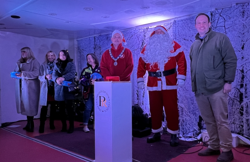 Greg at the Princes Risborough Christmas lights switch on.