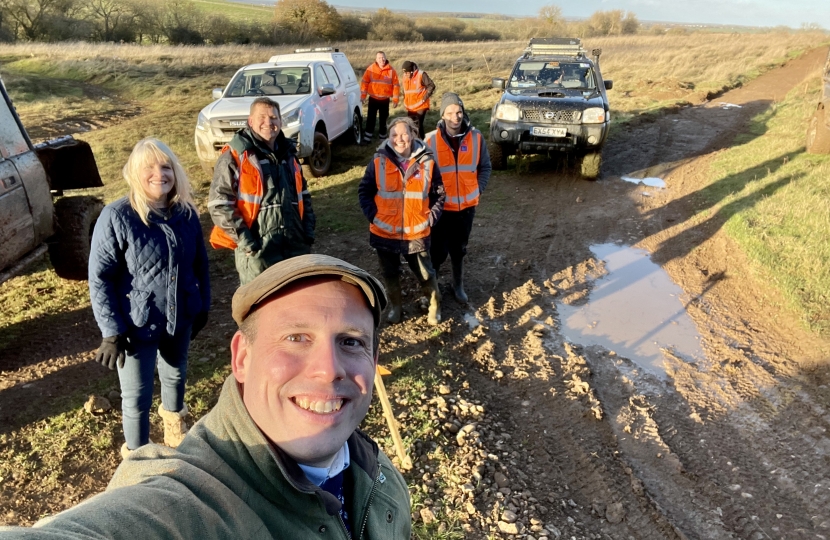 Greg with BORG volunteers at Whaddon 4x4.