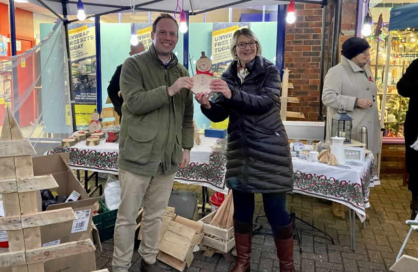 Greg at the Princes Risborough Christmas lights switch on.