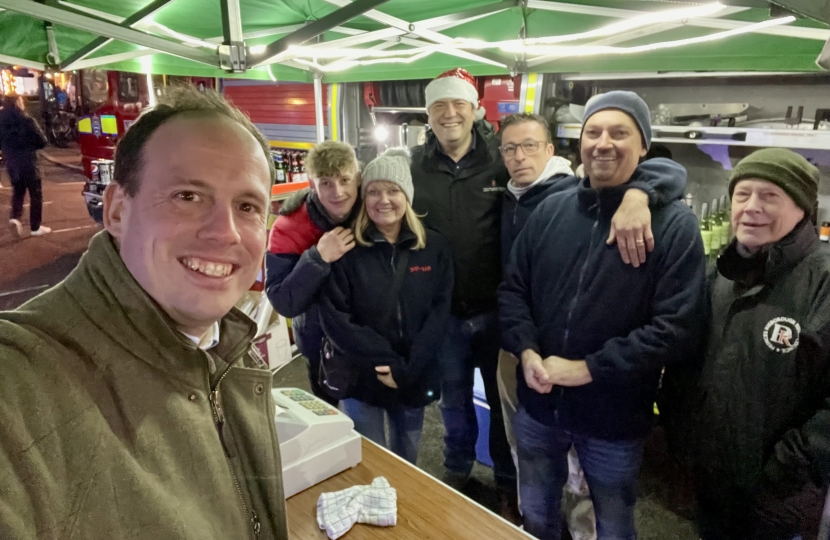 Greg at the Princes Risborough Christmas lights switch on.