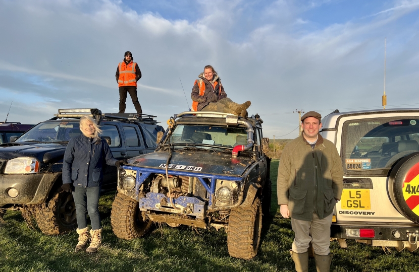 Greg with BORG volunteers at Whaddon 4x4.