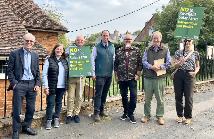 Campaigning against Rosefield solar proposal in the Claydons