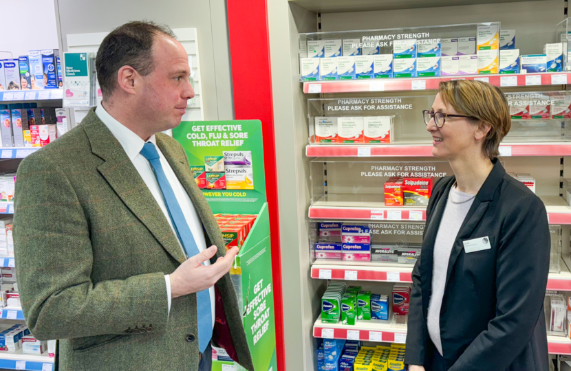 In Princes Risborough for the launch of local Pharmacy First services to relieve pressure on GPs