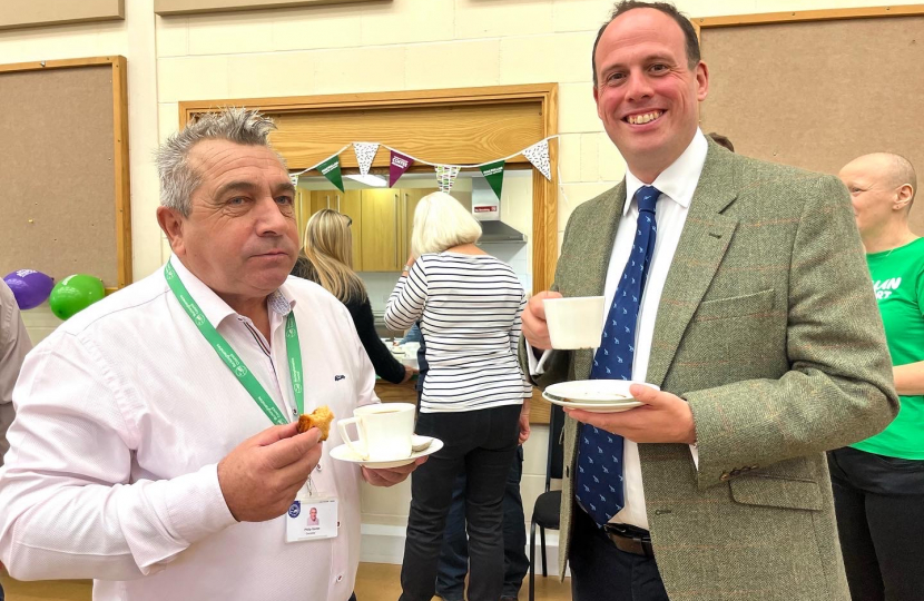 Greg supports local Macmillan Coffee mornings