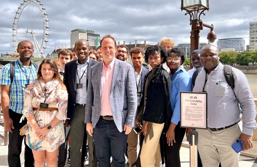 Greg welcomes University of Buckingham students to Westminster