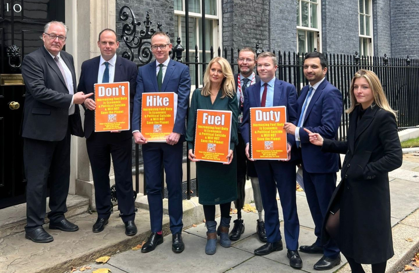 Petition Against Fuel Duty Hike at Number 10 Downing Street