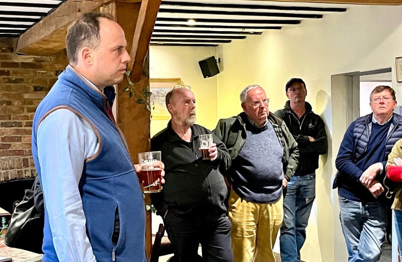 Greg holds "Pint of View" surgery in Twyford