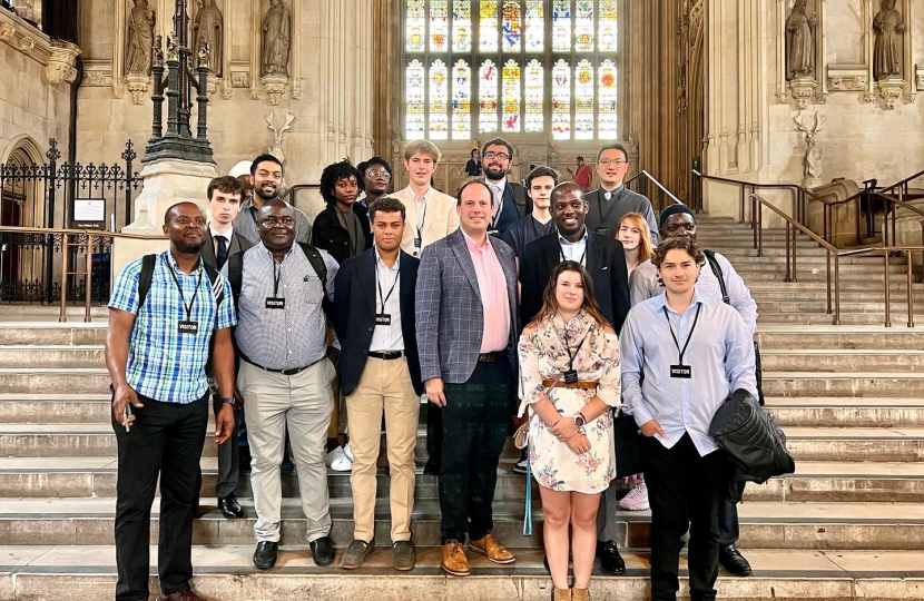 Greg welcomes University of Buckingham students to Westminster