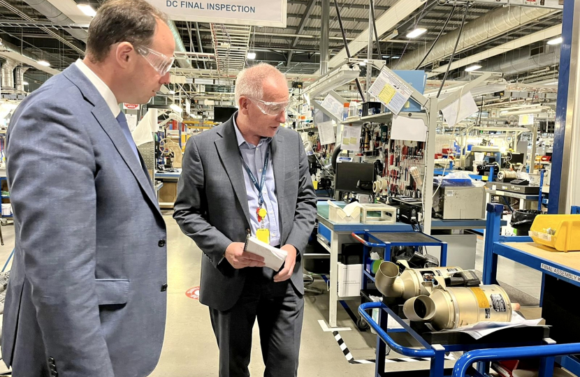 Greg visits Safran Electrical and Power Systems in Pitstone