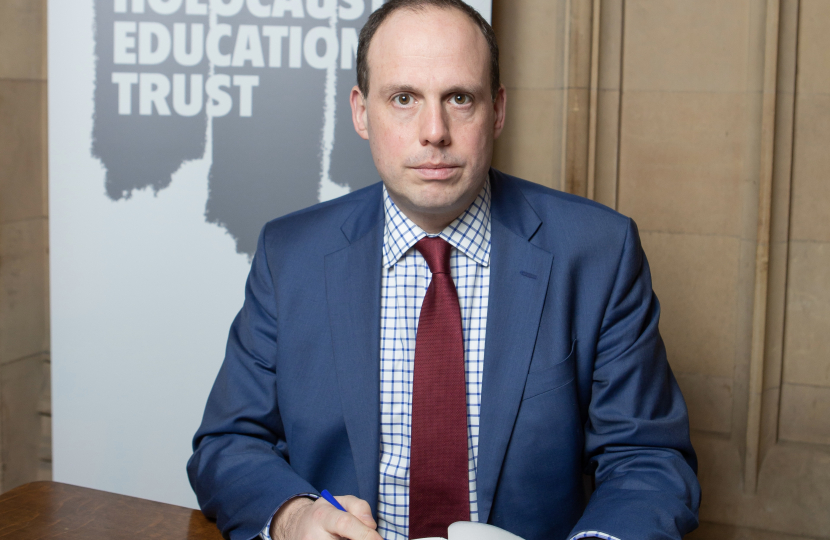 Greg Smith MP signs Holocaust Educational Trust Book of Commitment