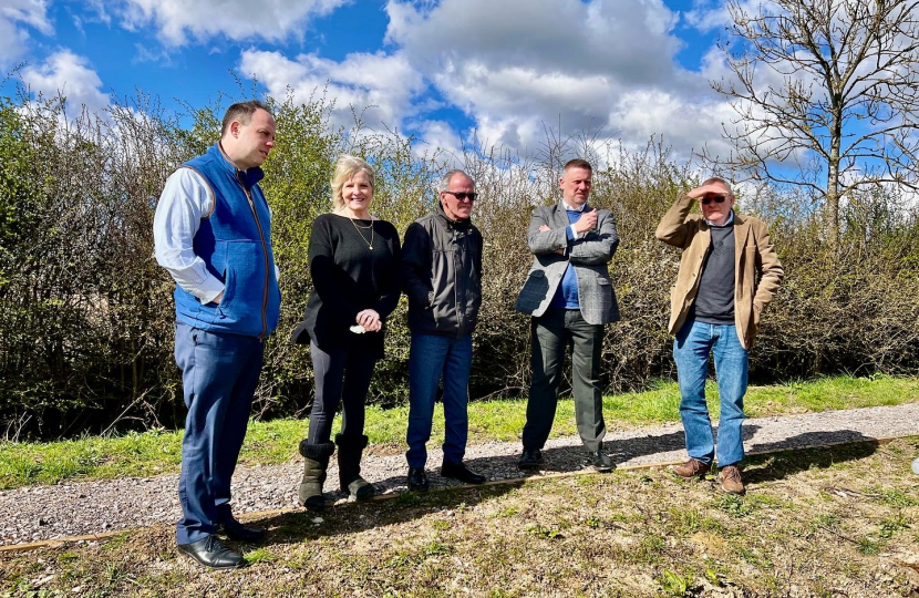 Greg conducts road damage inspection with Bucks Councillors