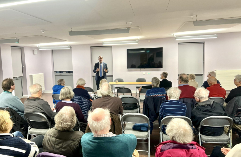 Greg addresses Haddenham Village Society meeting