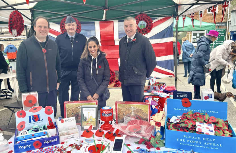 Greg with fellow Poppy Appeal volunteers in Winslow