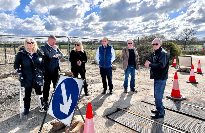 Greg conducts road damage inspection with Bucks Councillors