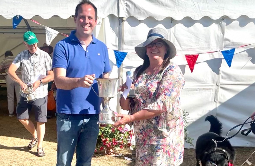 Greg presents trophies at Monks Risborough Horticultural Society Annual Show