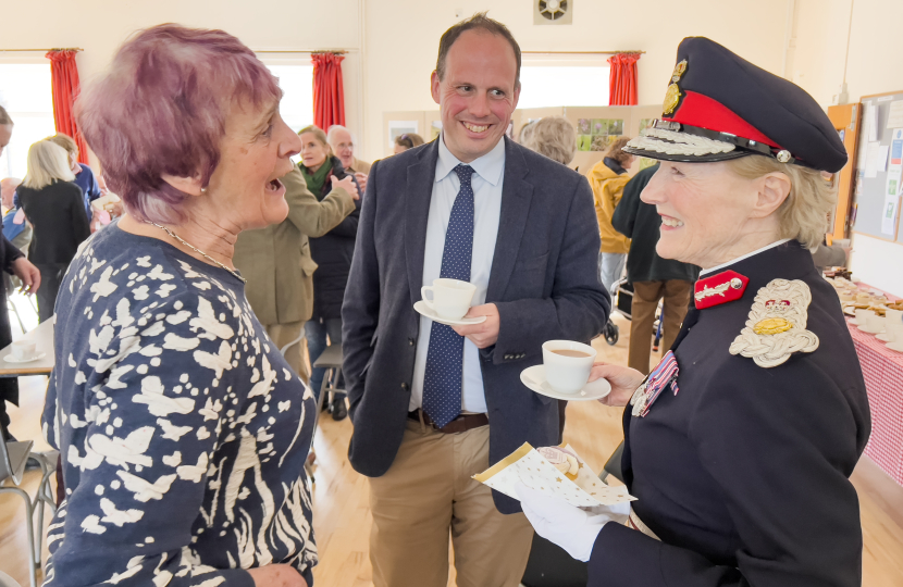 Greg congratulates Brill Village Community Herd on King's Award for Voluntary Service