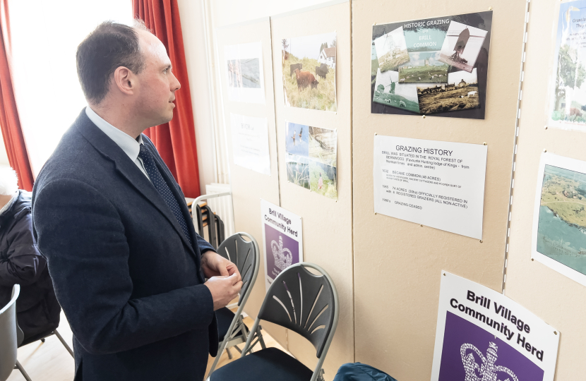 Greg congratulates Brill Village Community Herd on King's Award for Voluntary Service