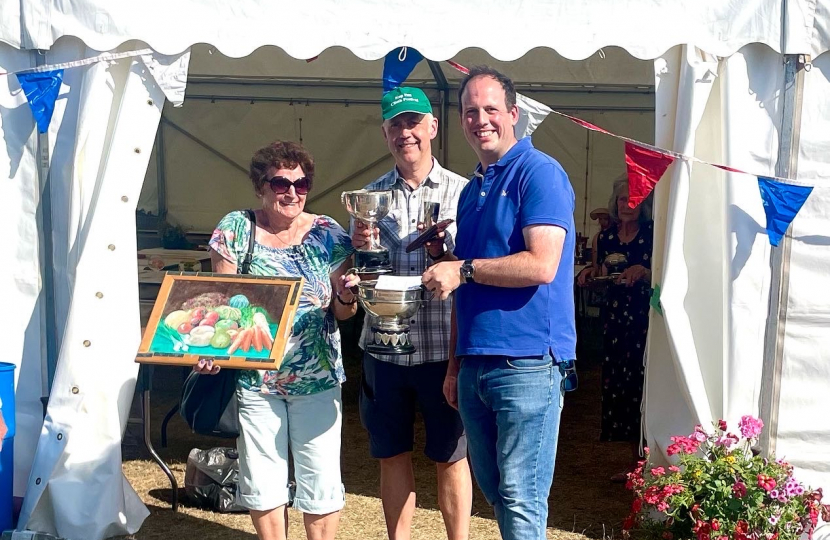 Greg presents trophies at Monks Risborough Horticultural Society Annual Show