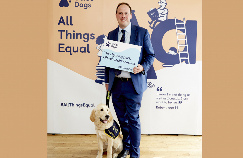 Greg backs Guide Dogs’ “All Things Equal” campaign