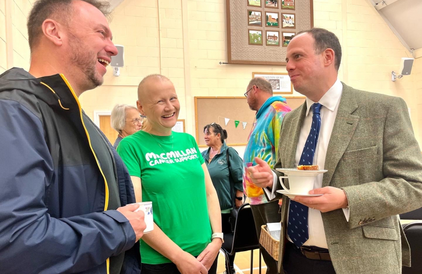 Greg supports local Macmillan Coffee mornings