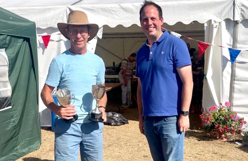 Greg presents trophies at Monks Risborough Horticultural Society Annual Show