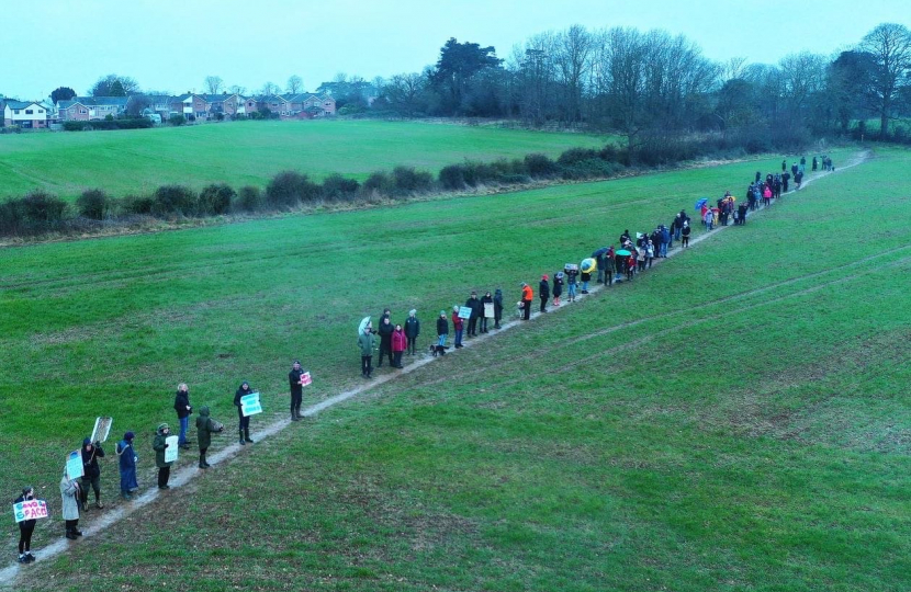 Greg joins Maids Moreton residents on development protest walk