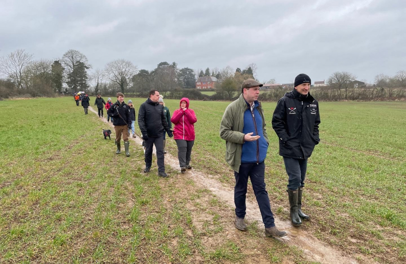 Greg joins Maids Moreton residents on development protest walk