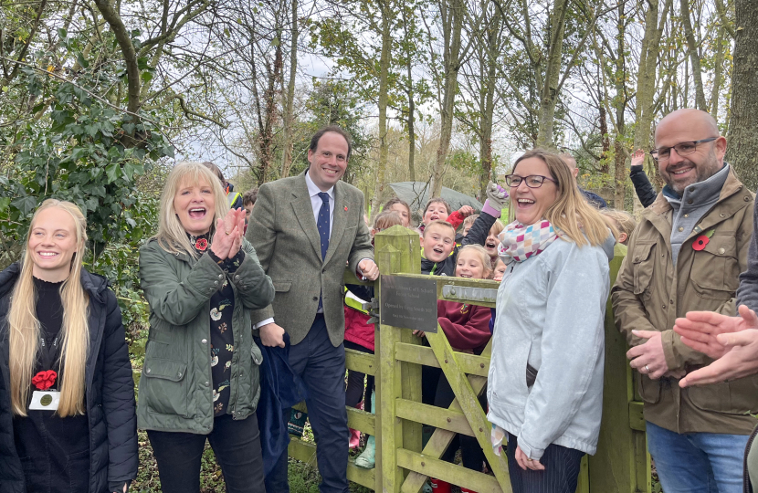 Greg opens the Marsh Gibbon Forest School