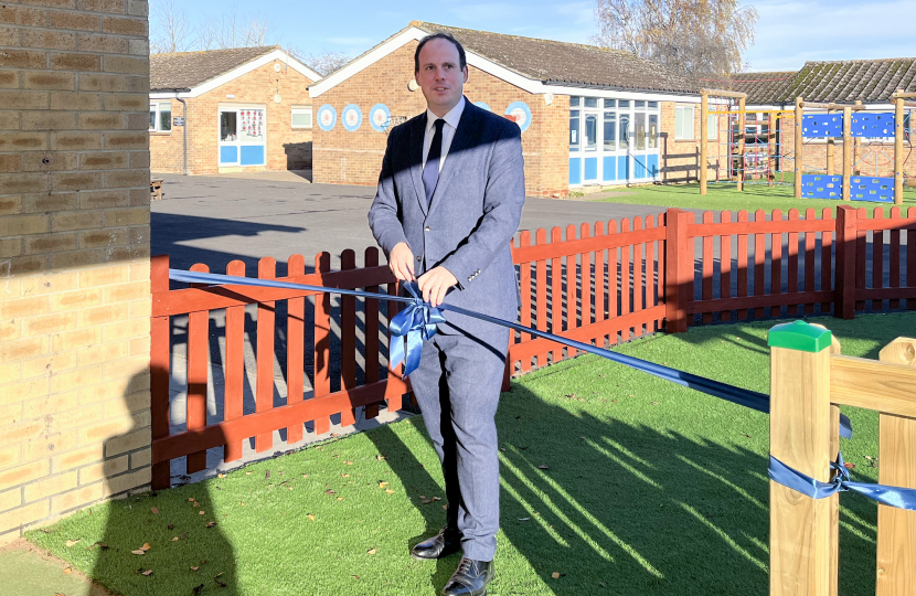 Greg opens new early years facilities at Grendon Underwood Combined School