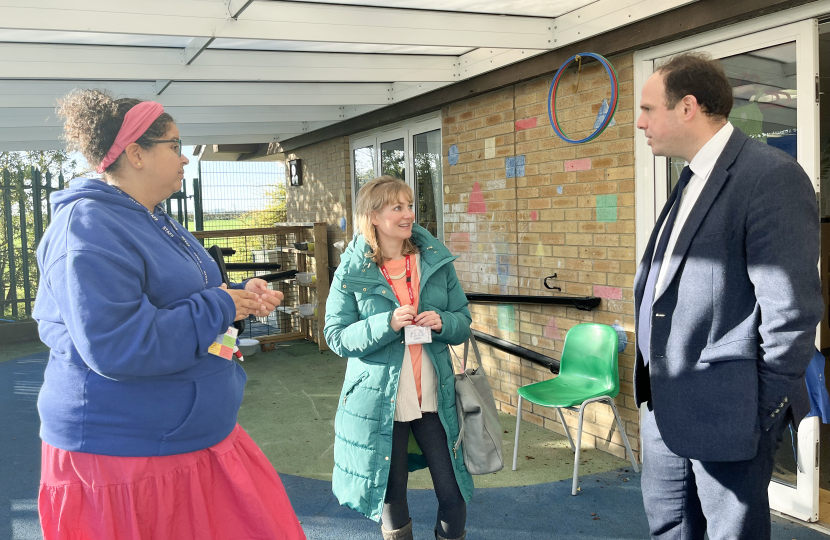 Greg opens new early years facilities at Grendon Underwood Combined School