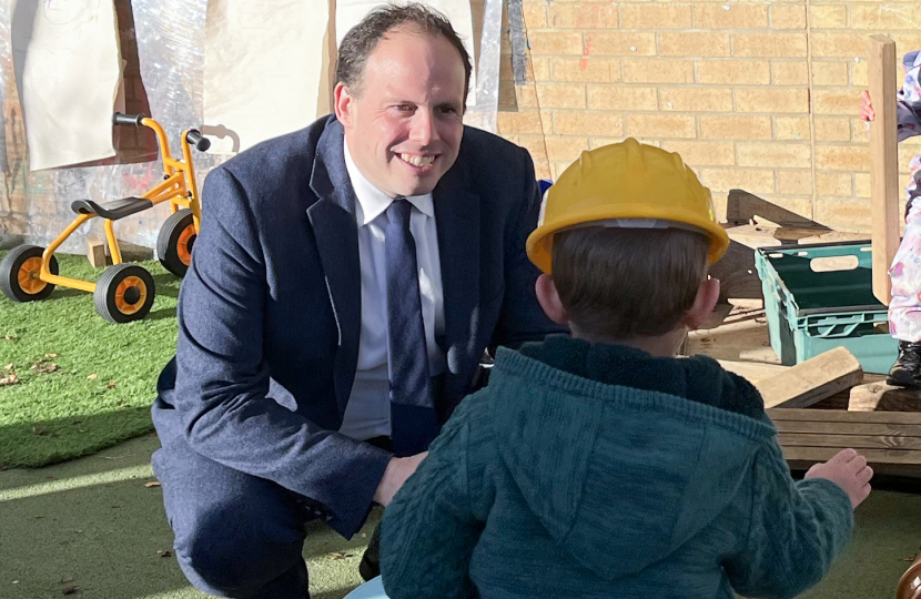 Greg opens new early years facilities at Grendon Underwood Combined School