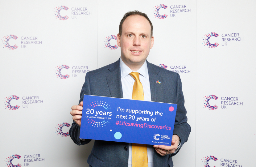 Greg Smith MP unites with Cancer Research UK at anniversary event