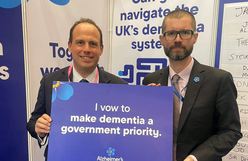 Greg Smith MP Visits Alzheimer’s Society at Conservative Party Conference and pledges to make dementia a priority