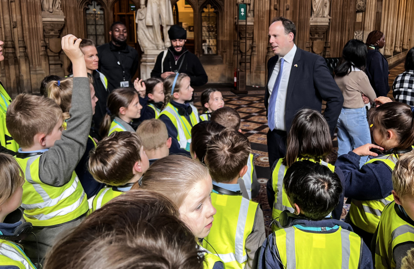 Greg answering pupils questions.