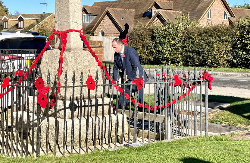 Greg commemorates fallen heroes in Longwick at 11th hour on 11th day of 11th month