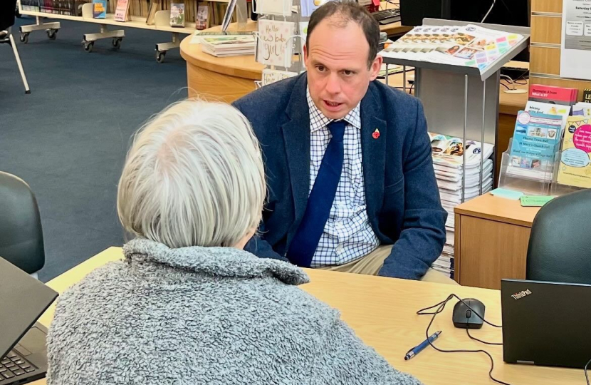 Visit to Buckinghamshire Council Pension Credit Drop-in at Princes Risborough Library