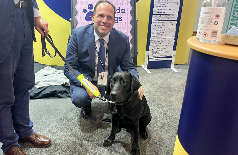 Greg Smith MP helps open doors for guide dogs