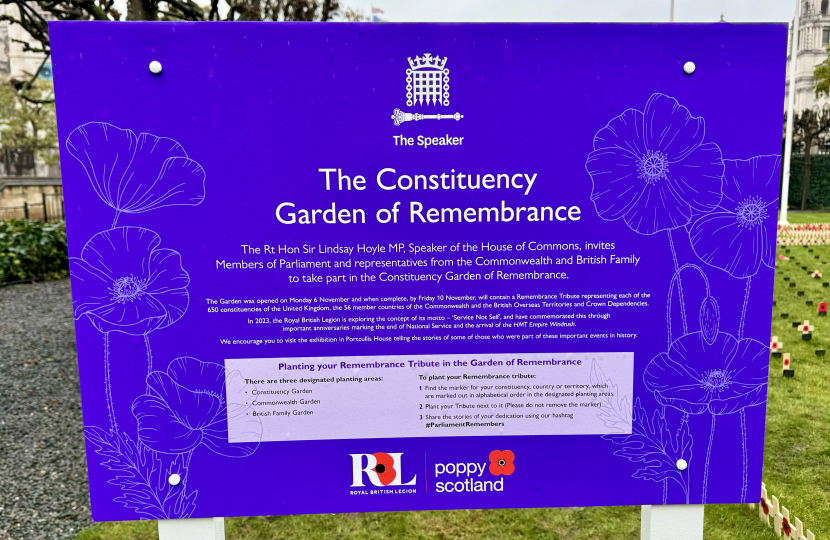 UK Parliament Constituency Garden of Remembrance