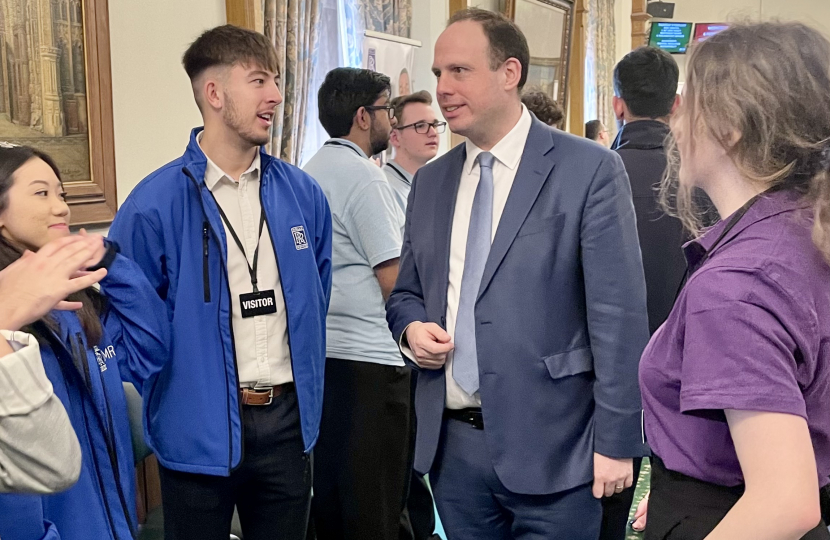 Greg meeting Rolls Royce apprentices.