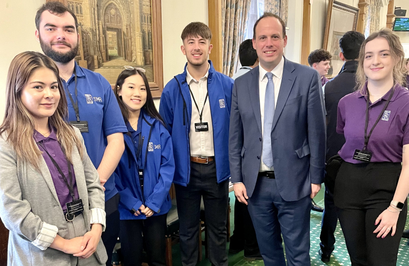 Greg meeting Rolls Royce apprentices.