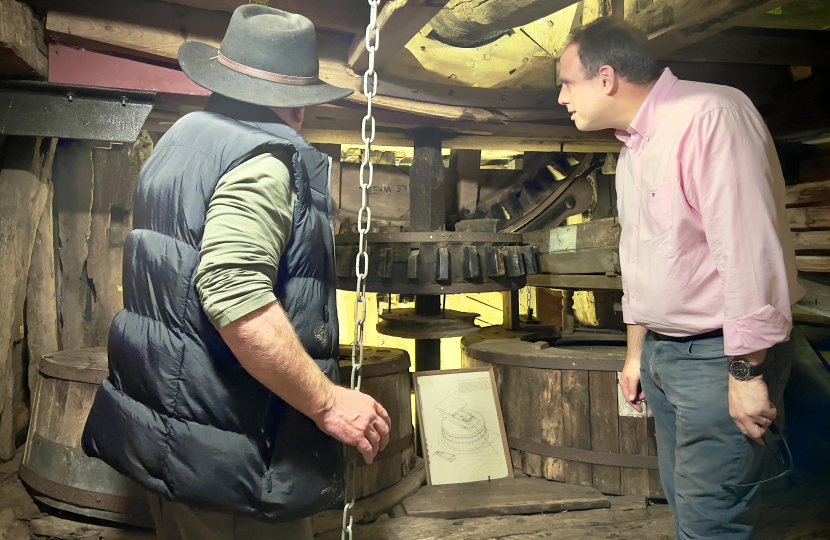 Greg visits Brill Windmill restoration work