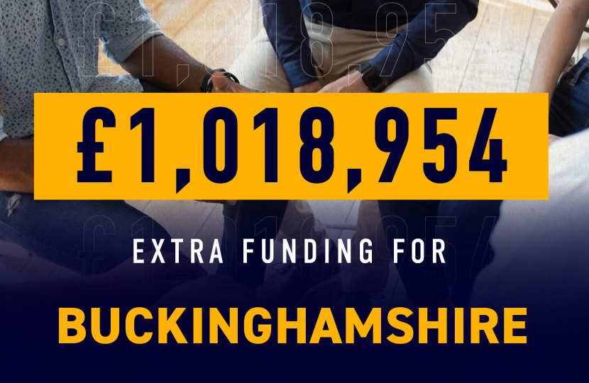 Greg Smith welcomes £1,018,954 to boost drug and alcohol treatment and recovery in Buckinghamshire