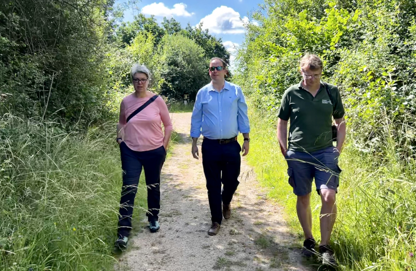 Greg meets with BBOWT at Finemere Wood